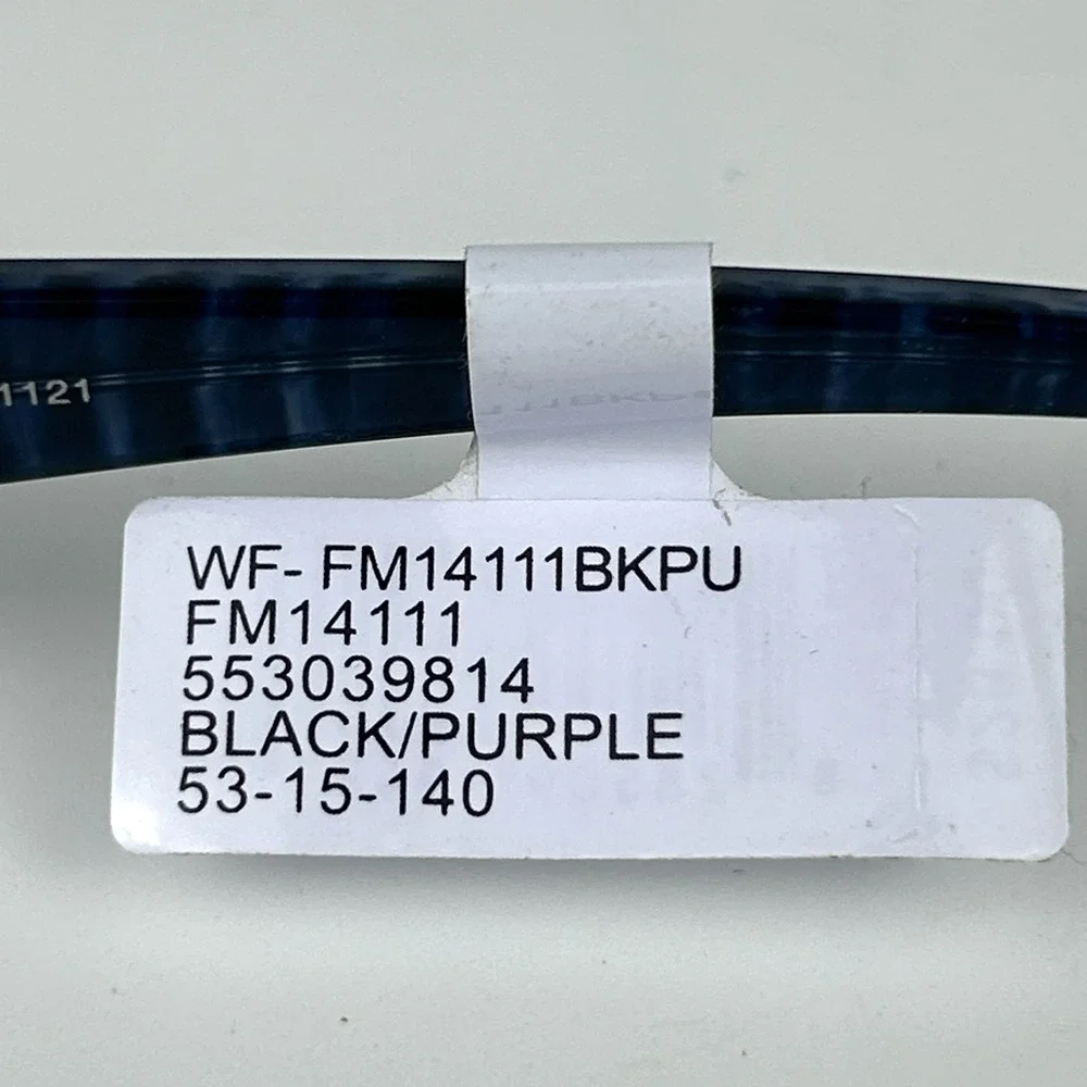 Walmart Contour FM14111 Womens Eyeglasses Frame Black Purple Full Rim 53-15-140